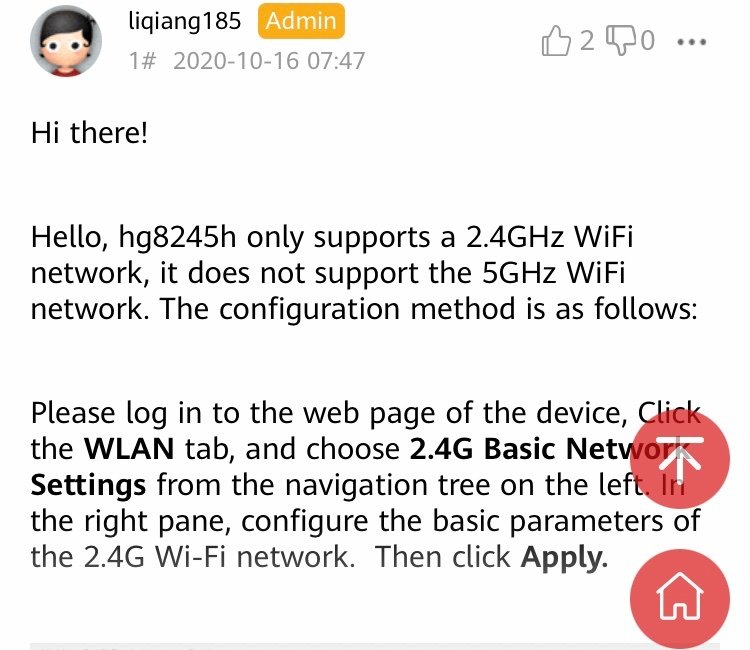 Comment Activer La Ghz Sur Le Modem Huawei Hg H Fttx Fibre